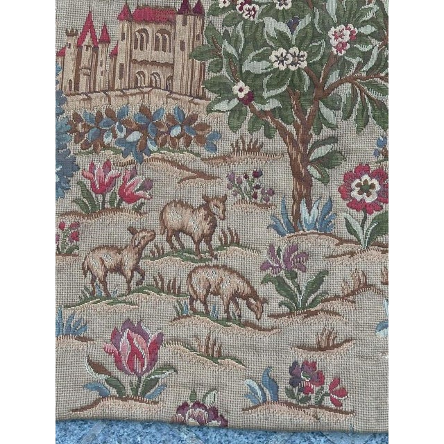 Vintage Medieval French Aubusson Style Jacquard Tapestry, 1950s For Sale - Image 4 of 18