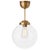 Metal Raw Brass and Clear Glass Hanging Lamp from Konsthantverk For Sale - Image 7 of 7