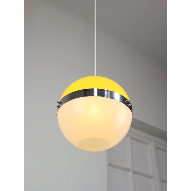 Italian Space Age Yellow Pendant Lamp, 1970s For Sale - Image 4 of 16