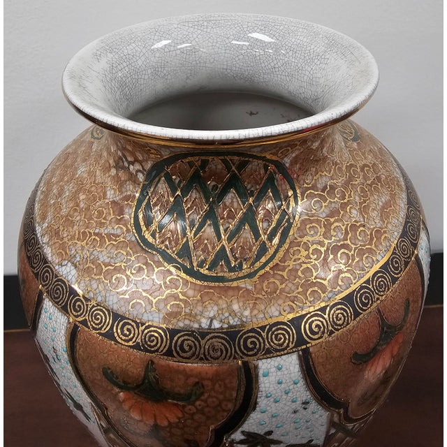 Late 19th Century 19th Century Meiji Japanese Satsuna Enanel Porcelain Vase For Sale - Image 5 of 8