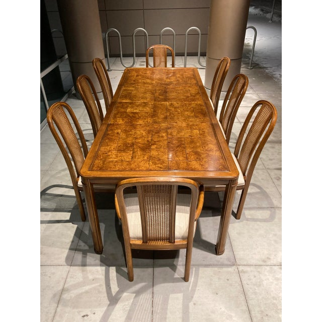 Wood Drexel Chinoiserie Dining Set in Solid Mahogany - 9 Pieces For Sale - Image 7 of 13