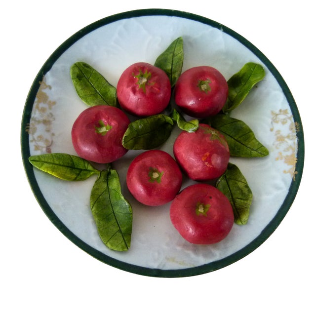 5" Christine Viennet French Trompe L’Oeil Porcelain Star Apple Plate For Sale In Atlanta - Image 6 of 10