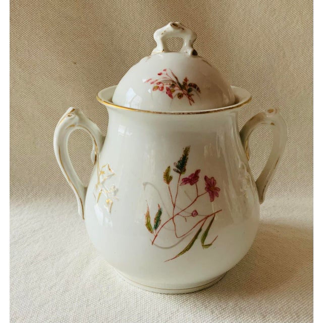 Antique French Limoges Covered Sugar Bowl - Mid-19th Century For Sale - Image 14 of 15