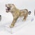 Vintage Hand Carved Painted Wood Tiger on Lucite Base For Sale - Image 4 of 4