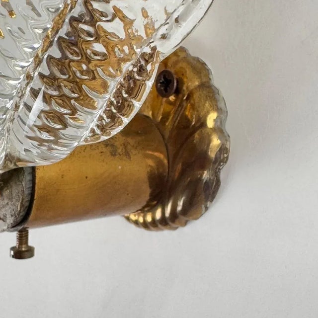 Ribbed Leaf Wall Light by Barovier & Toso, 1940 For Sale - Image 16 of 18