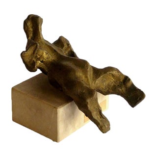 Italian Modern Bronze Abeni Art Figure Sculpture by Gineba Gianpietro, 1970s For Sale