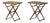 Wooden Folding Side Tables, 1920s, Set of 2 For Sale