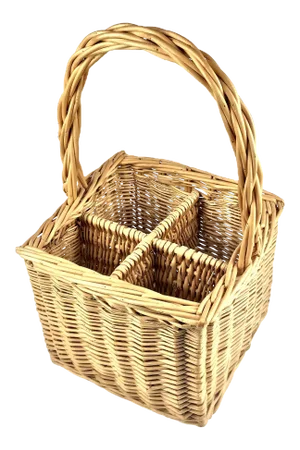 Vintage Boho Wicker Bottle/Utensil Holder