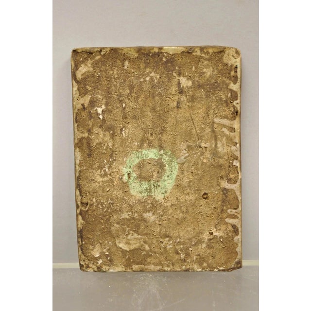 Green Antique Persian Iznik Qajar Style Ceramic Pottery Green Tile Phoenix W/ Rider C4 For Sale - Image 8 of 10