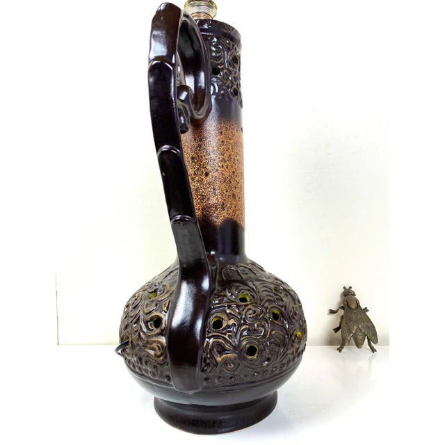 Mid-Century Fat Lava Ceramic Floor Lamp, Germany, 1970s For Sale - Image 12 of 13