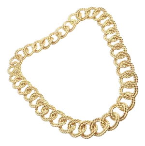 Verdura Nautical Rope Link Yellow Gold Choker Necklace