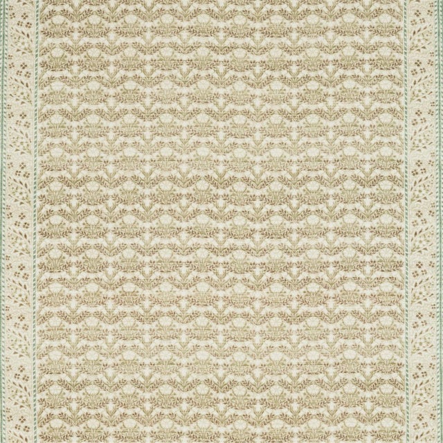 Morris & Co Morris Bellflowers Fabric in Fennel/Grey - a Sample For Sale