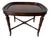 Vintage Henredon / Hekman - Style Faux Bamboo Carved Wood Oval Tray-Top Side Table For Sale