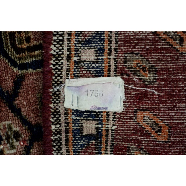 Maroon Vintage Hand-Woven Oriental Rug in Wool, 1960s For Sale - Image 8 of 18