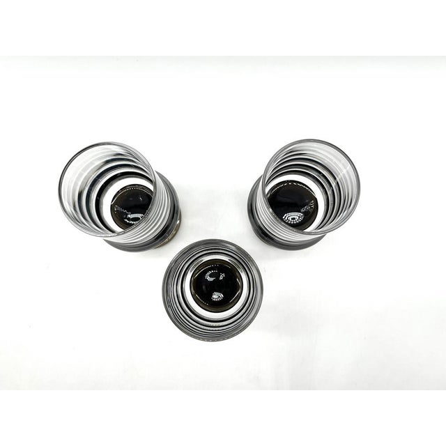 Mid-Century Modern White Wine Glasses with Colored Base from Rosenthal, 1960s, Set of 4 For Sale - Image 3 of 12