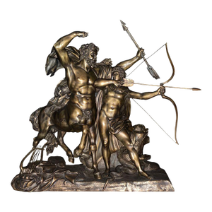 19th Century Bronze Sculpture “The Education of Achilles by the Centaur Chiron” After F. Rude