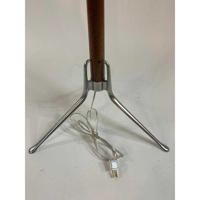 Wood Mid Century Gerald Thurston Lightolier Wood and Metal Floor Lamp For Sale - Image 7 of 9