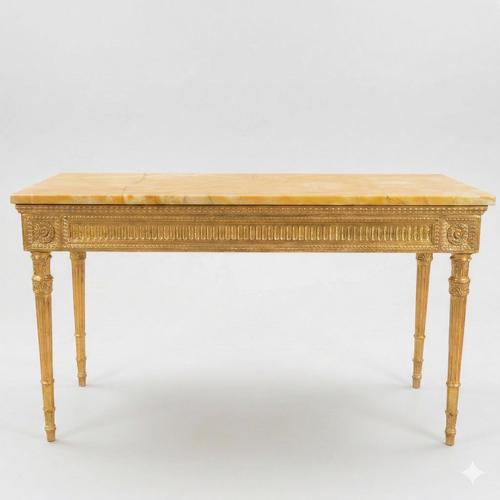 Console Table with Redone Marble Top For Sale - Image 8 of 8