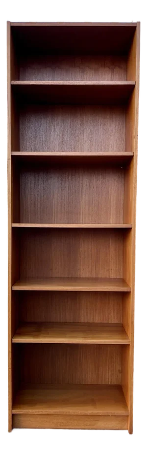 Vintage Mid Century Modern Danish Teak Bookcase by Domino Mobler. Circa 1970s
