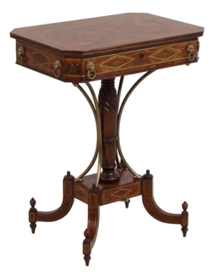 Theodore Alexander Regency Style Mahogany Inlaid Table