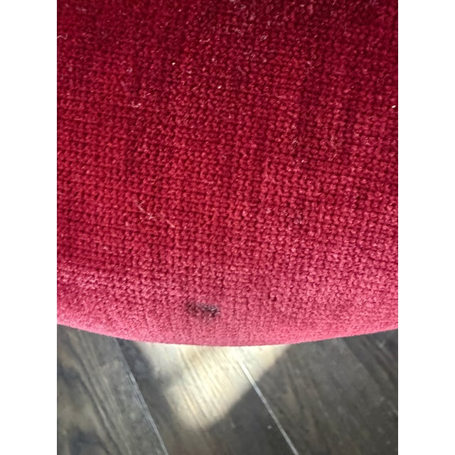 Ruby Red Striking Victorian Revival Parlor Armchair by Kimball Furniture Reproduction Dated 6/25/1996 For Sale - Image 8 of 9