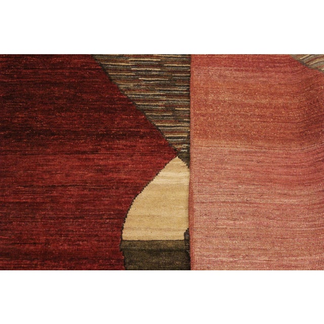 Brown Shabby Chic Gabbeh Red/Brown Wool Rug - 3'11'' X 5'11'' For Sale - Image 8 of 10