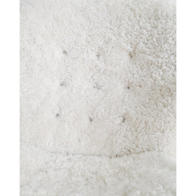 Vintage Danish Wooden Sheepskin Clam Chair by Arnold Madsen for Madsen & Schubell Denmark, 1940s For Sale - Image 6 of 7