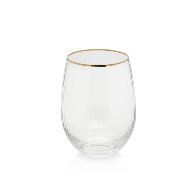 Update your glassware collection with the classic and simple Optic All-Purpose Glasses. Featuring clear glass with gold...