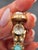 Gold 1950s 14k Yellow Gold Slide Charm Omega Gemstone Bracelet Watch For Sale - Image 8 of 16