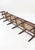 Antique Neoclassical Carved Lyre-Back Hall Bench With Rush Seat | Five-Seat Dining or Entry Bench For Sale - Image 4 of 12