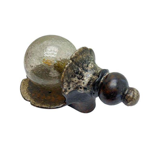 Fat Lava Ceramic Wall Lamp with Speckled Glass, 1960s For Sale - Image 9 of 10