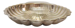 Spanish Shell-Shaped Brass Tray, 1970s