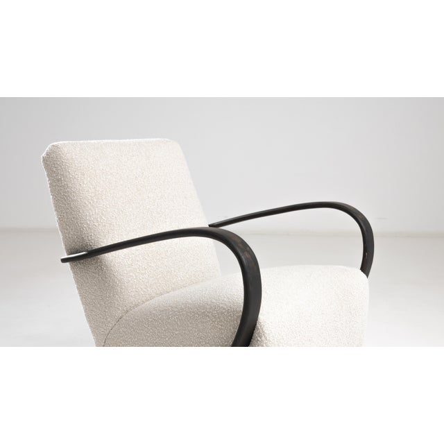 Mid 20th Century 1950s Czech Wooden Armchair by J. Halabala For Sale - Image 5 of 8