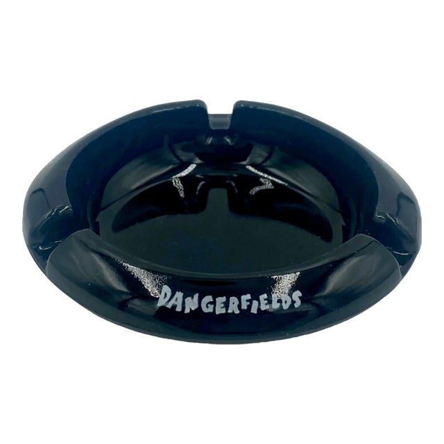 1980s Vintage Dangerfield's Comedy Club Nyc Ashtray Dish New York City Black For Sale
