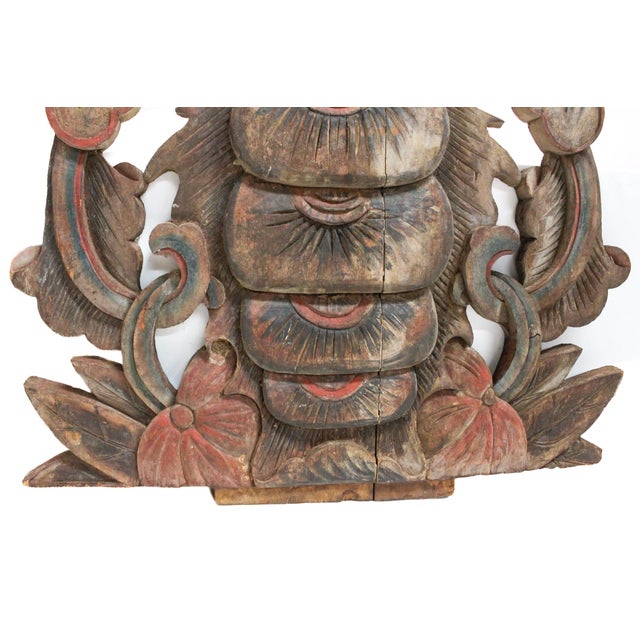 Wood Carved Butterfly Panel B For Sale - Image 7 of 10