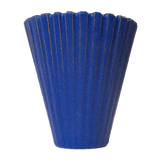 Blue Danish Ceramic Vase by Einar Johansen, 1960s For Sale