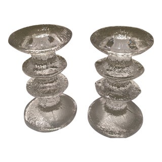 Iittala of Finland Festivo Candle Holders - A Pair For Sale