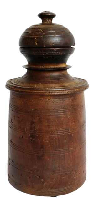 Vintage Nepal Wood Food Jar