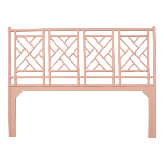 David Francis Furniture for Chairish Chippendale Headboard King, Chippendale Rosetone For Sale
