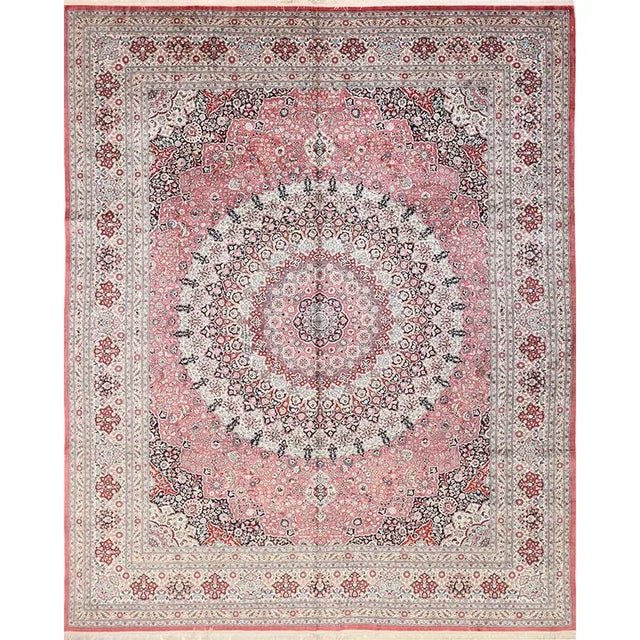 2010s Handwoven Persian Qum Style Silk Area Rug 8’0″ X 10’0″ For Sale In Dallas - Image 6 of 7