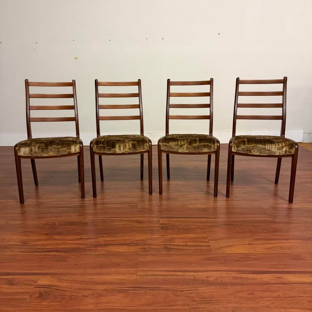Mid-Century Modern G-Plan Vintage Ladderback Dining Chairs Set of 4 For Sale - Image 3 of 12