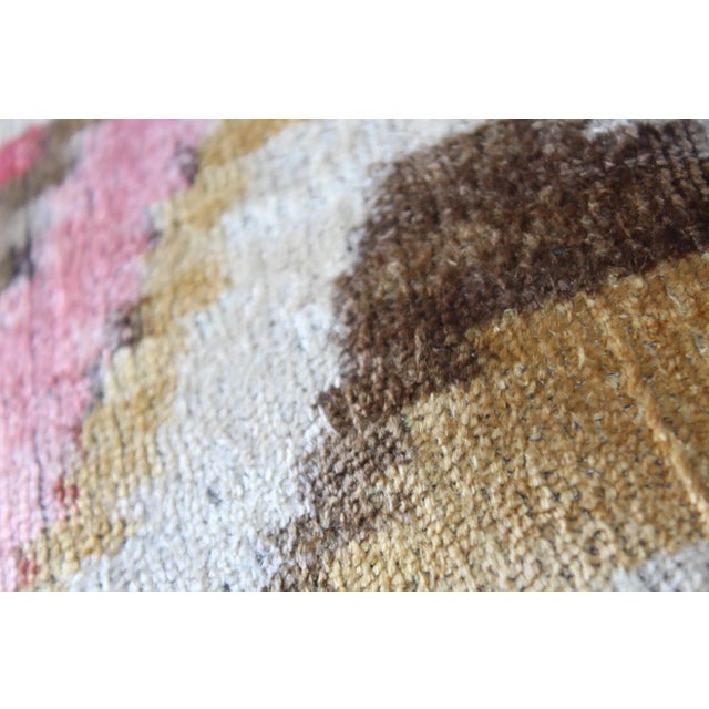 2020s Contemporary Velvet Ikat Bohemian Throw Pillow For Sale - Image 5 of 9