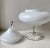Giant Vintage Murano Glass Compote Candy Dish in White For Sale - Image 9 of 12