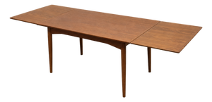 Danish Mid Century Modern Teak Expandable Dining Table, Hidden Leaves, C. 1960’s