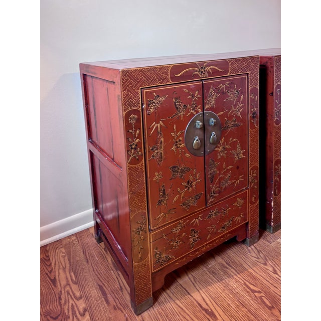 Early 20th Century Pair of Chinese Chests (Bedside Tables) From Estate of Tony Duquette For Sale - Image 4 of 15