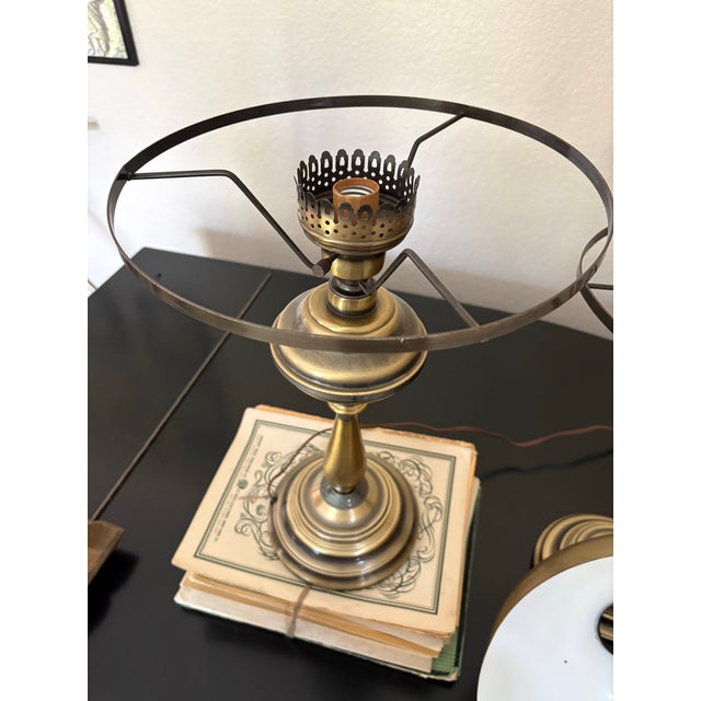 P1960s Brass-Tone Hurricane-Style Dome Table Lamps - a Pair For Sale - Image 11 of 12