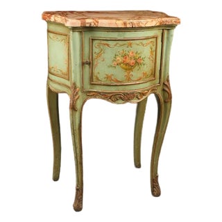 Antique French Polychrome Commode With Marble Top, Circa 1880–1890 For Sale