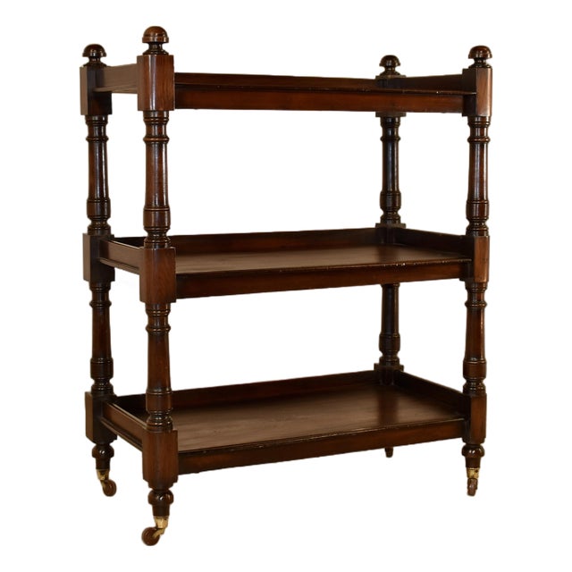 19th Century English Mahogany Dumbwaiter For Sale