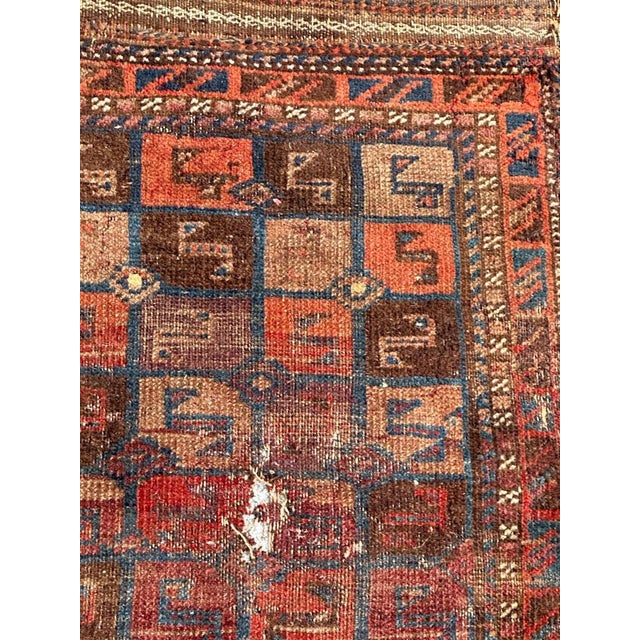 19th Century Antique Distressed Turkmen Tribal Rug, 1890s For Sale - Image 5 of 18
