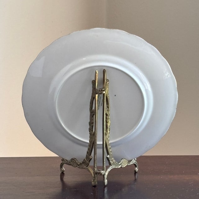 Vintage English Bone China Decorative Dessert Plate For Sale - Image 9 of 13